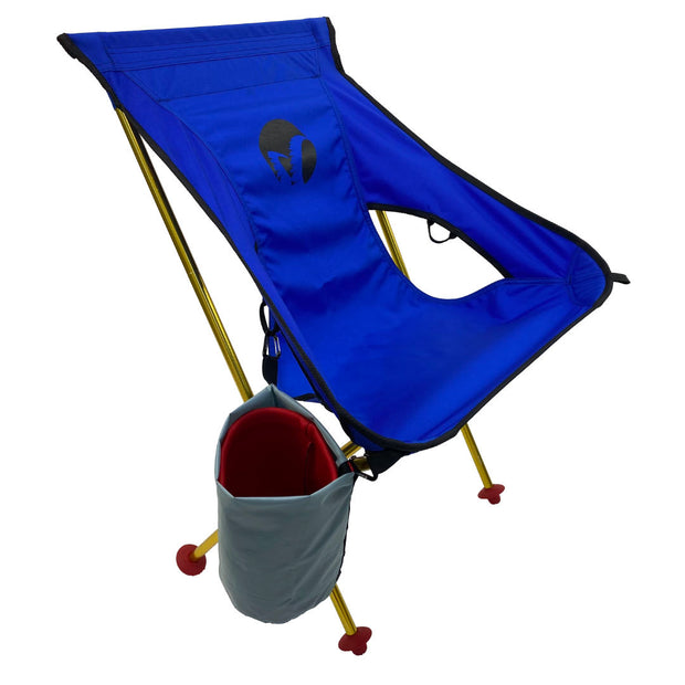 Mulibex Capra Blue Ultralight Backpacking and Camping Chair with Cupholder