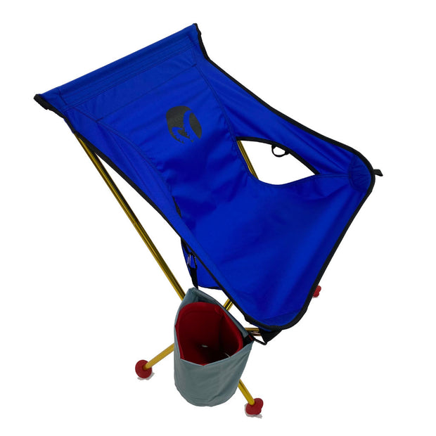 Mulibex Capra Plus Extra Wide Outdoor Camping Chair Mariner Blue with Cupholder
