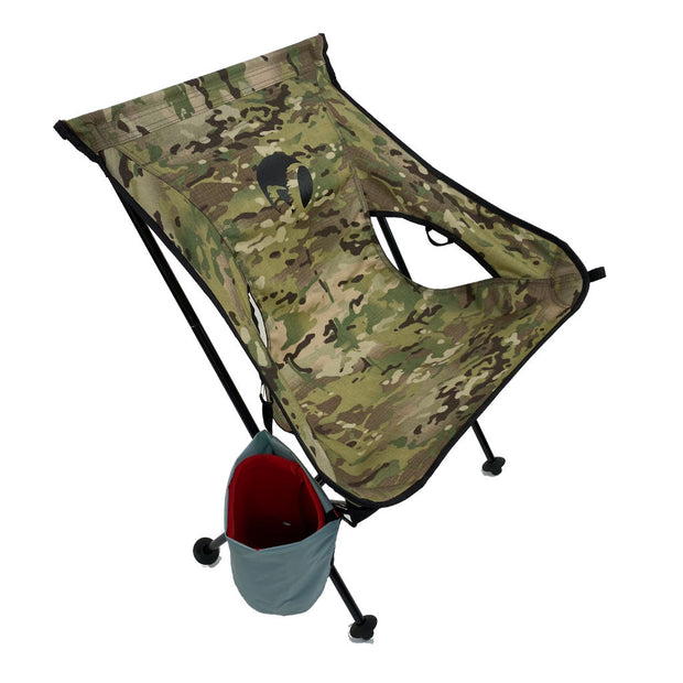Mulibex Capra Plus Extra Wide Outdoor Camping Chair Multicam Camouflage with Cupholder 
